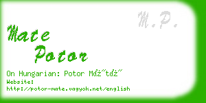 mate potor business card